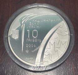 Ukraine, 10 Hryvnias Silver Coin XX Winter Olympic Games in Turin, Italy, 2006