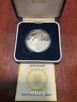 Ukraine, 10 Hryvnias Silver Coin XX Winter Olympic Games in Turin, Italy, 2006