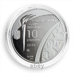Ukraine 10 hryvnia XX Winter Olympic Games Turin Italy silver proof coin 2006