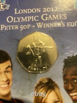 United Kingdom London 2012 Olympic Games Blue Peter 50p Carded Rare
