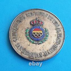 Winner Medal made in SILVER Clay Pigeon Shooting World Championships Madrid 1969